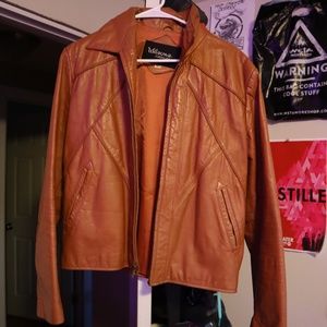 Wilson Suede and Leather Jacket (Brown)